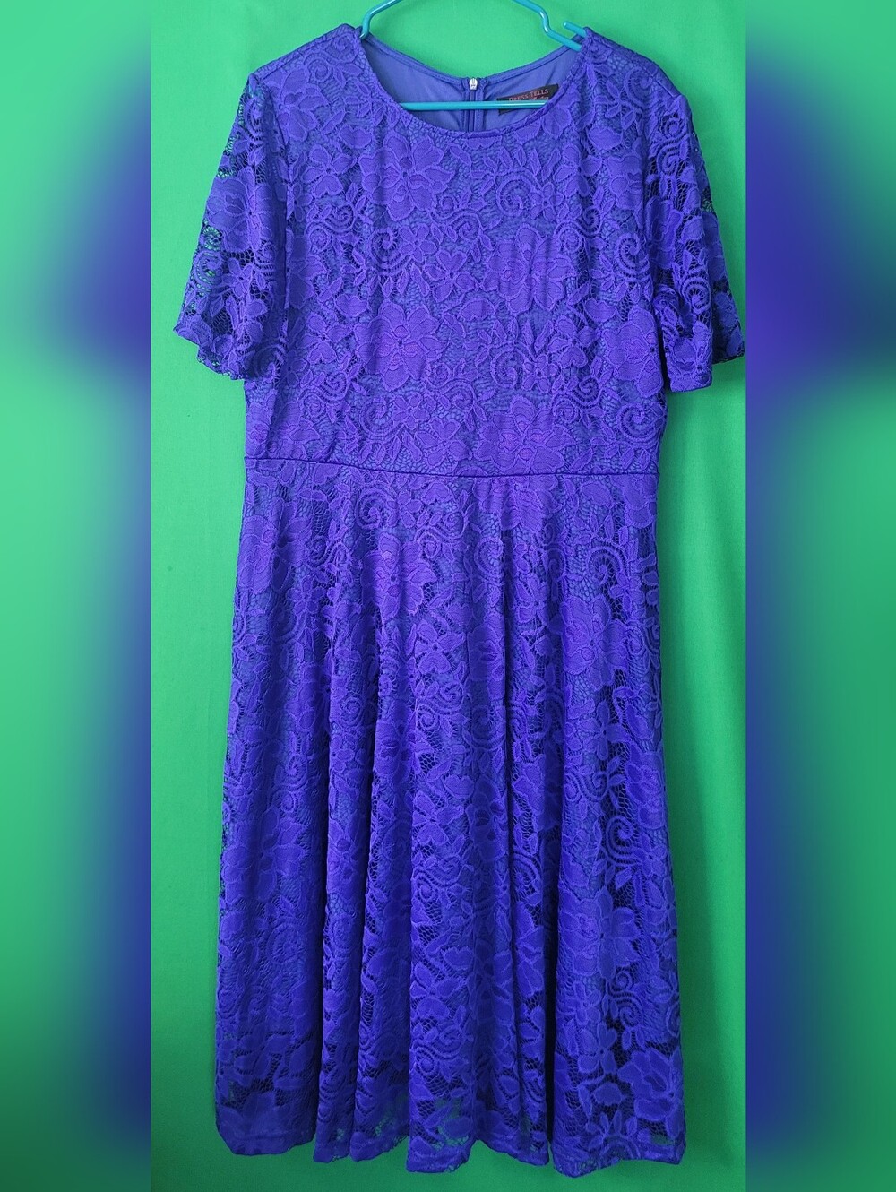 Blue Lace Dress Floral Cocktail Dresstells Women Plus Size 3XL Tells Formal Gown